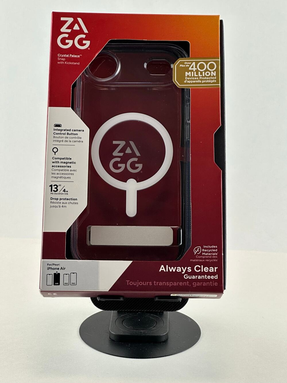 Zagg Crystal Palace Snap w/ Kickstand iPhone Air Clear Case NWT MSRP: $55.00